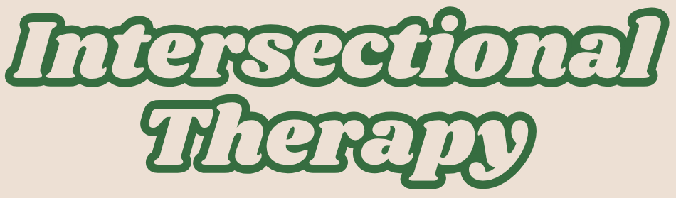 Text reading "Interpersonal Therapy" in green outlined font on a beige background.
