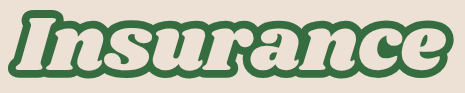 The word 'Insurance' written in green and white text