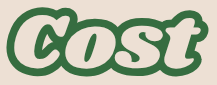The word 'Cost' written in green stylized text.