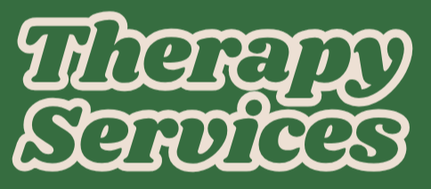 Text that says "Therapy Services" in green and white lettering.