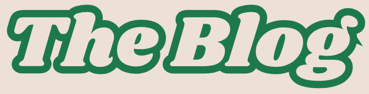 Text saying 'The Blog' in bold green letters with a white background.