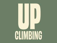 Text reading 'UP CLIMBING' on a green background.