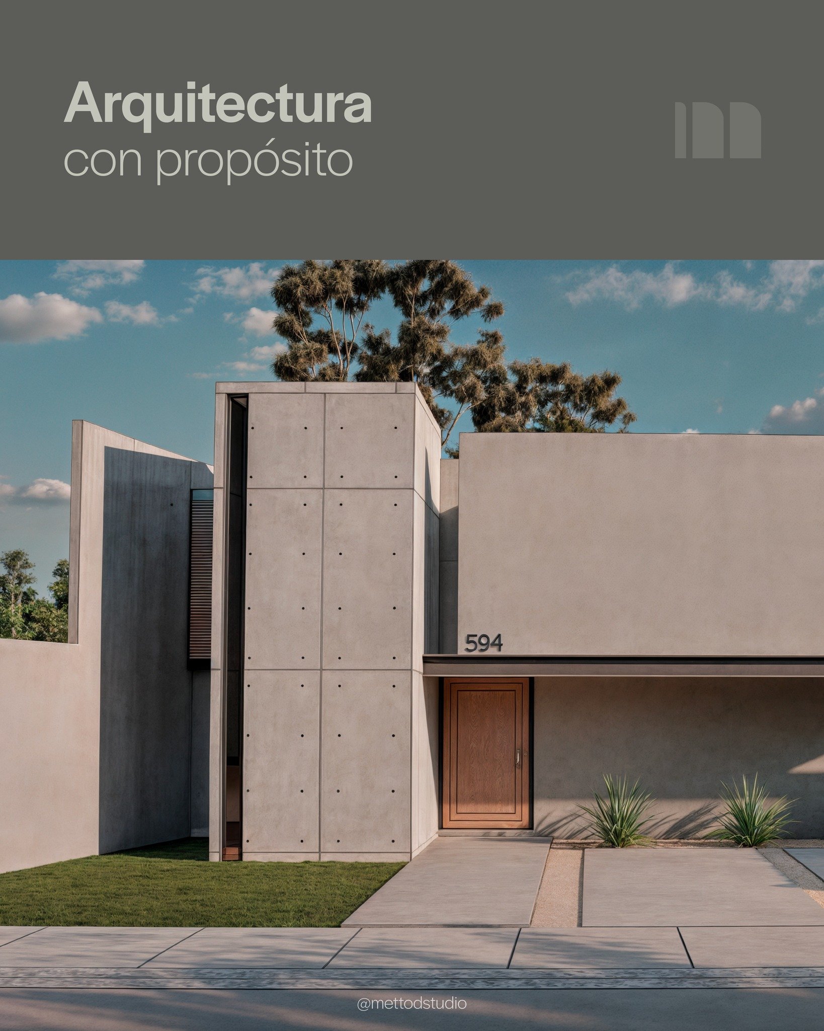 En Mettod Studio, creemos que la arquitectura cobra verdadero valor cuando nace de una intenci&oacute;n clara.

Dise&ntilde;ar con prop&oacute;sito implica ir m&aacute;s all&aacute; de la forma: entender el contexto, responder a las necesidades del u