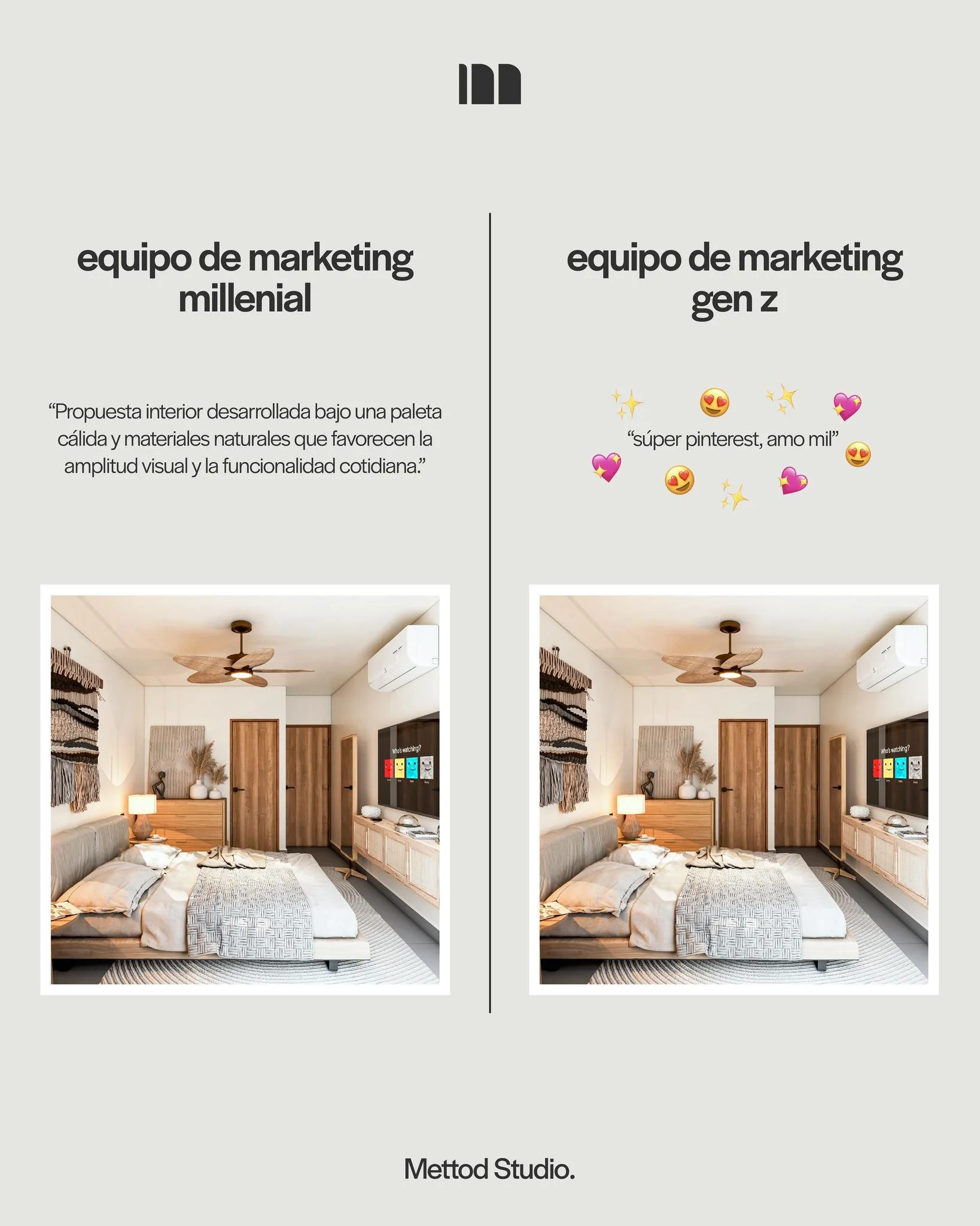El mismo proyecto...
Dos maneras de explicarlo. 😭✨
.
.
.
#Arquitectura #Interiorismo #Dise&ntilde;oDeInteriores  #Render #Dise&ntilde;oArquitect&oacute;nico #InteriorDesign #MettodStudio #GenZMarketing
