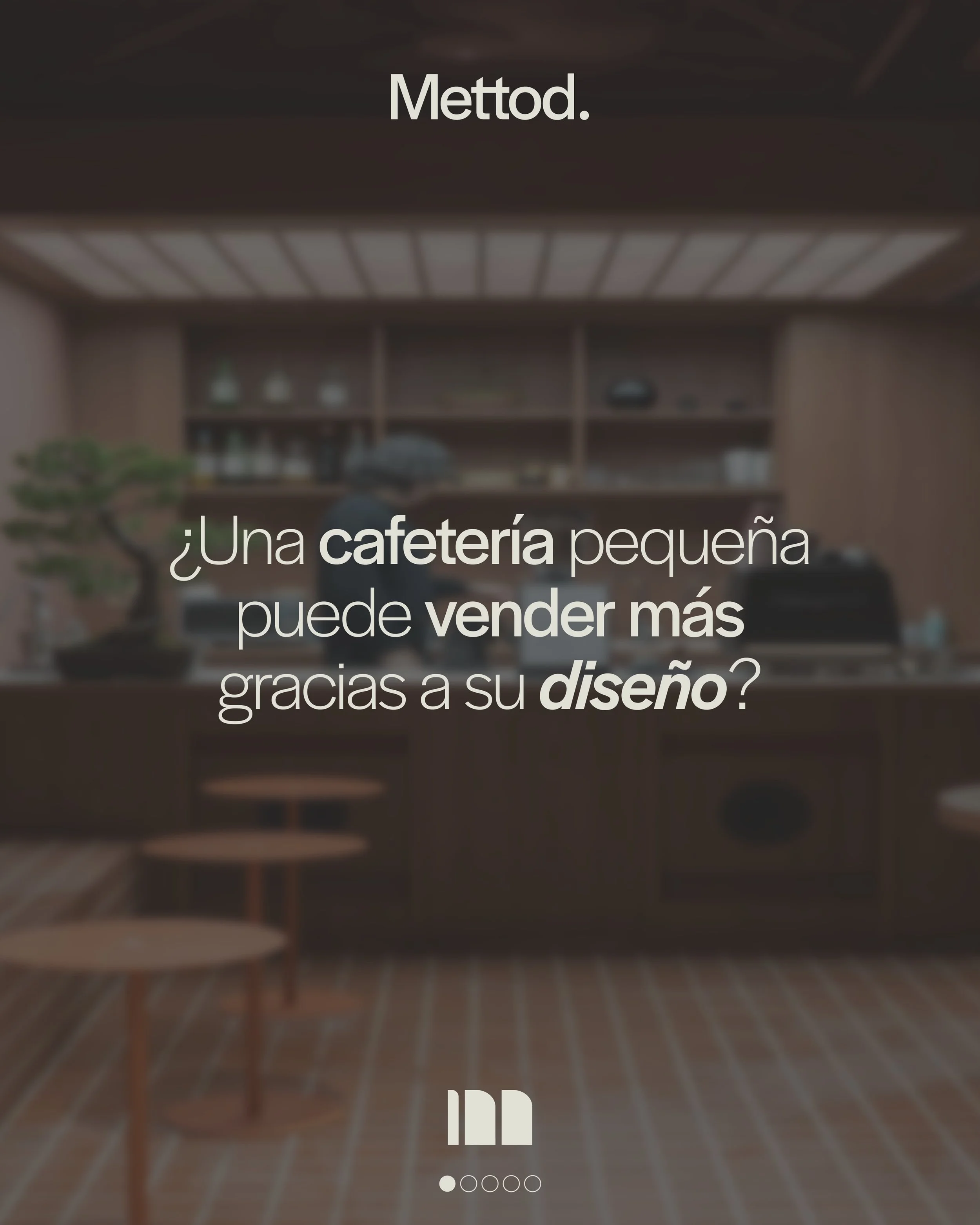 El dise&ntilde;o no empieza cuando eliges materiales. Empieza cuando entiendes c&oacute;mo debe funcionar un negocio. ✨

Una cafeter&iacute;a peque&ntilde;a puede vender m&aacute;s, operar mejor y ofrecer una mejor experiencia sin aumentar un solo me