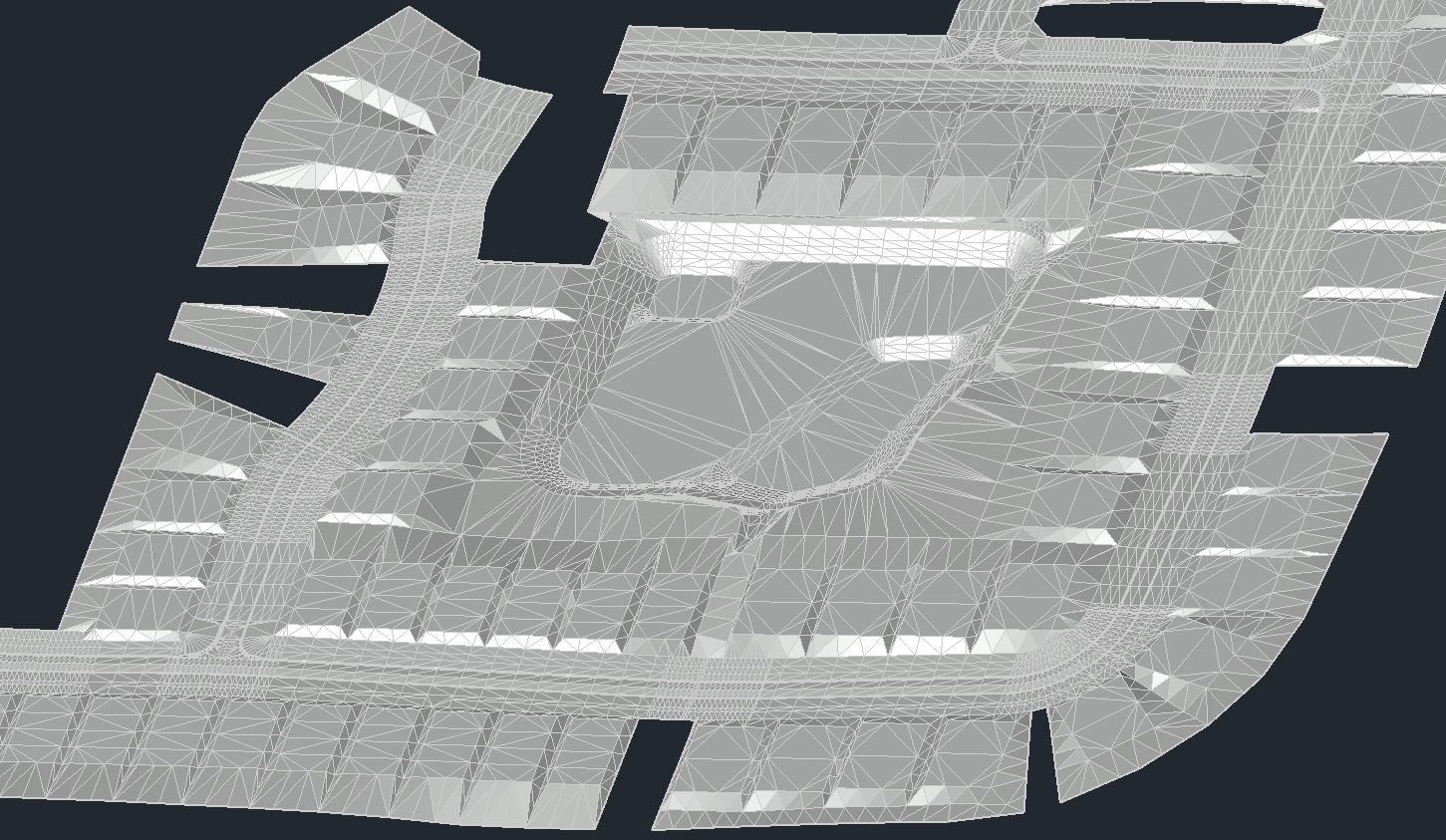 Civil 3D triangulated surface model created by ContourForge