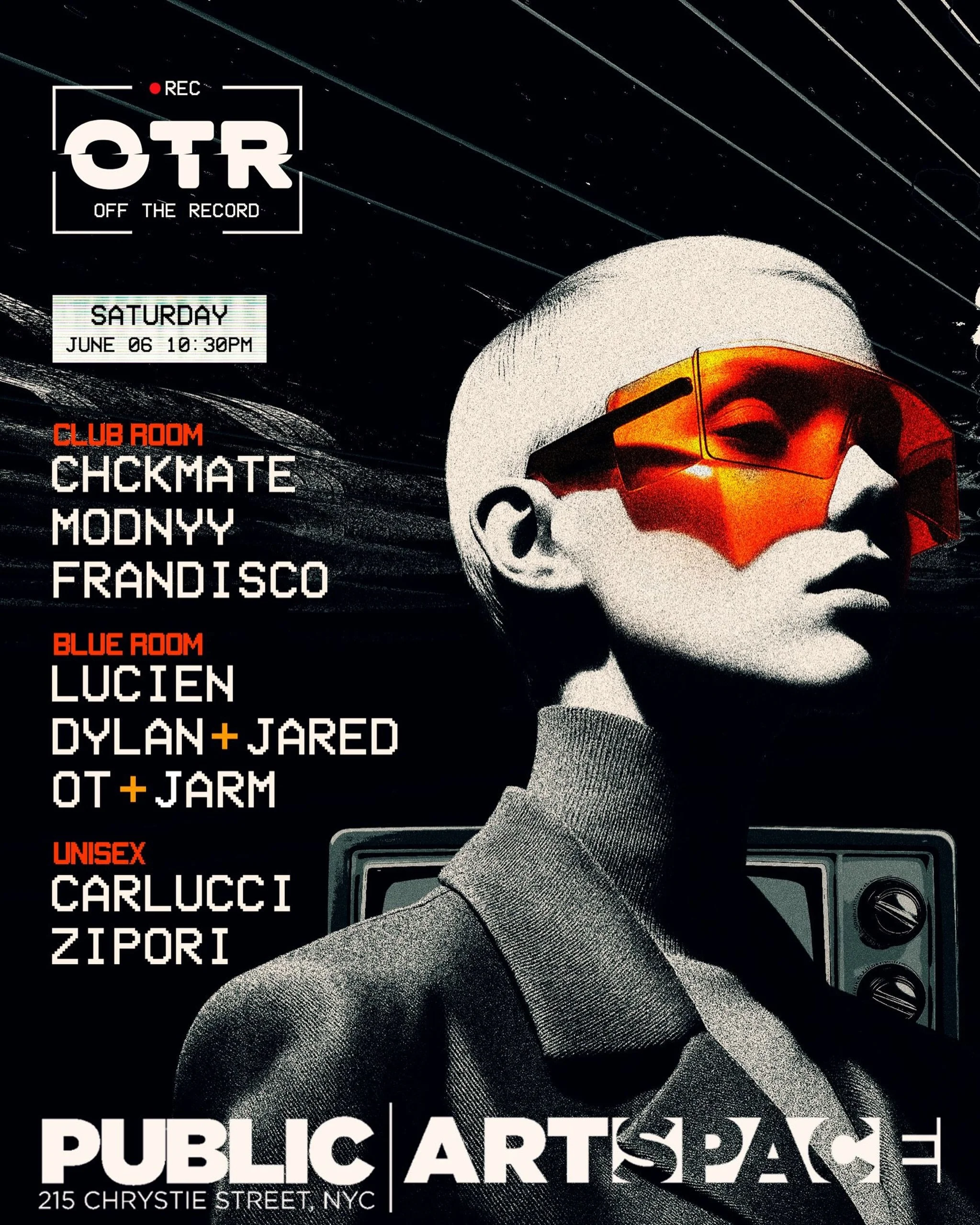 June 6th, 2026 - Chckmate returns to @offtherecord_rec @publichotels - See you on the dancefloor 🕺 🪩