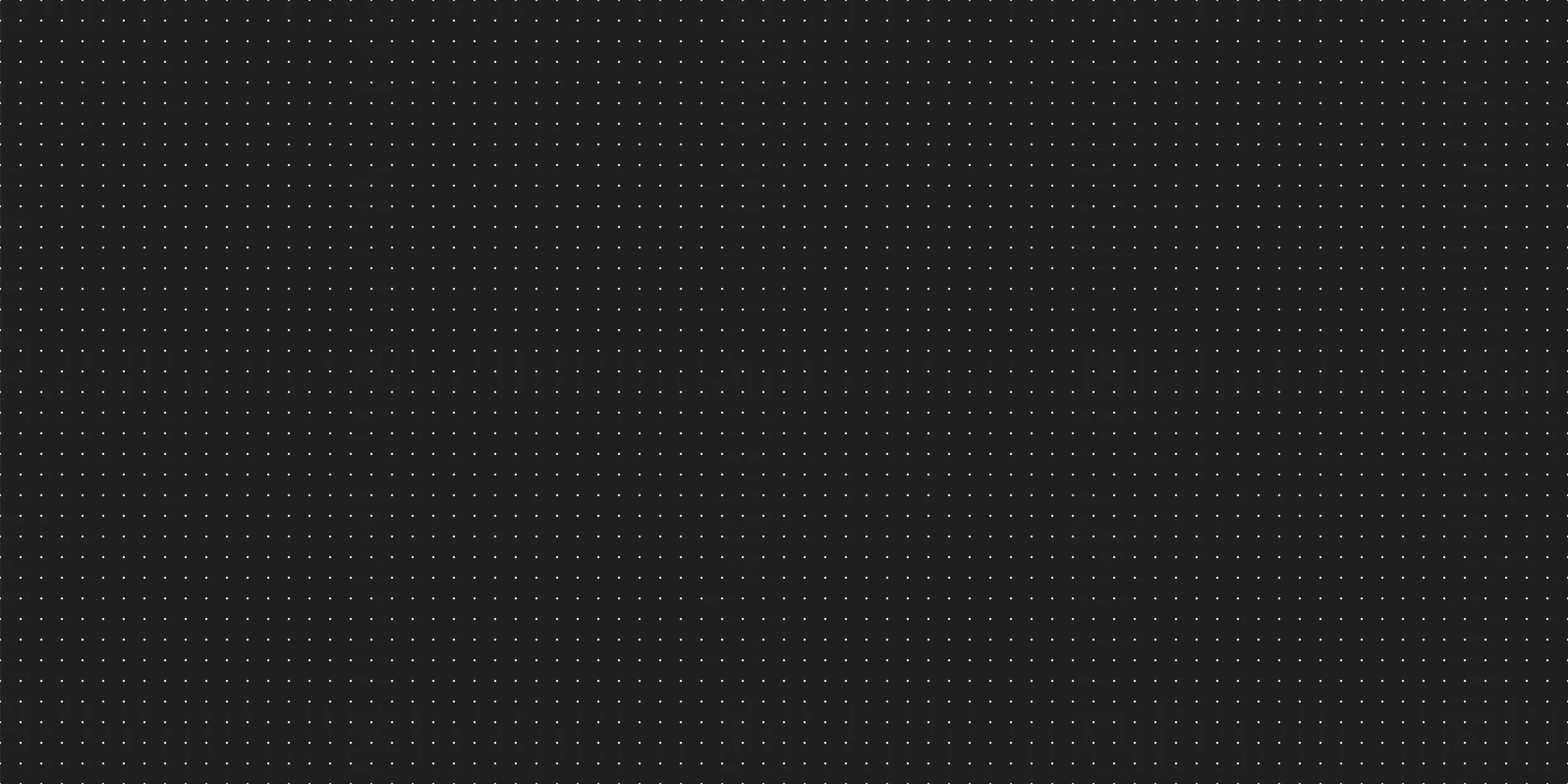 Black background with a pattern of small white dots arranged in a grid.