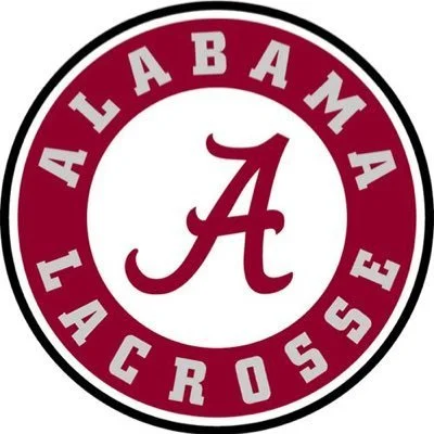Logo of Alabama Lacrosse featuring a large A in the center with 'Alabama Lacrosse' written around it.
