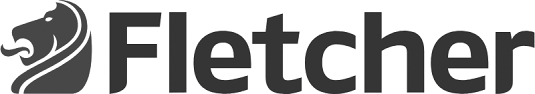 Fletcher logo featuring a stylized lion's head