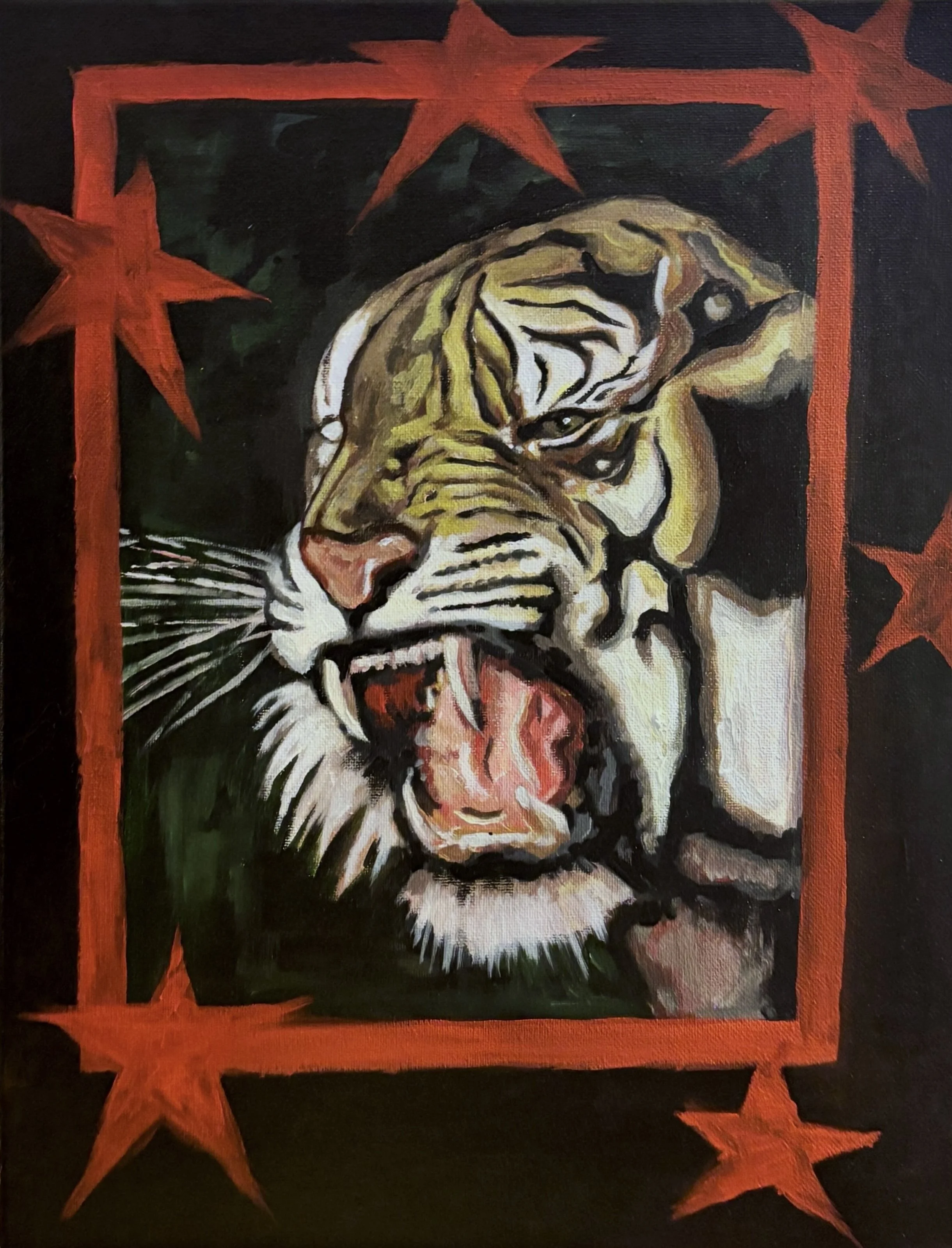 Lucky Star, 10x12inch Acrylic on Canvas