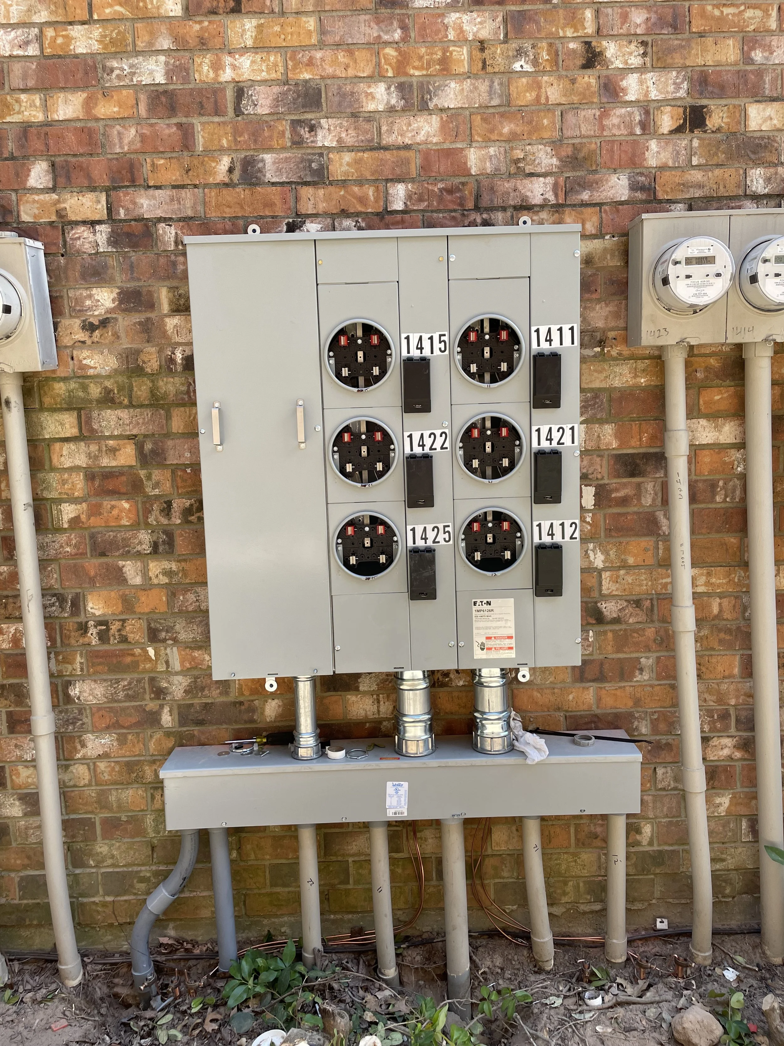 Six Stack Meterbase and Disconnects