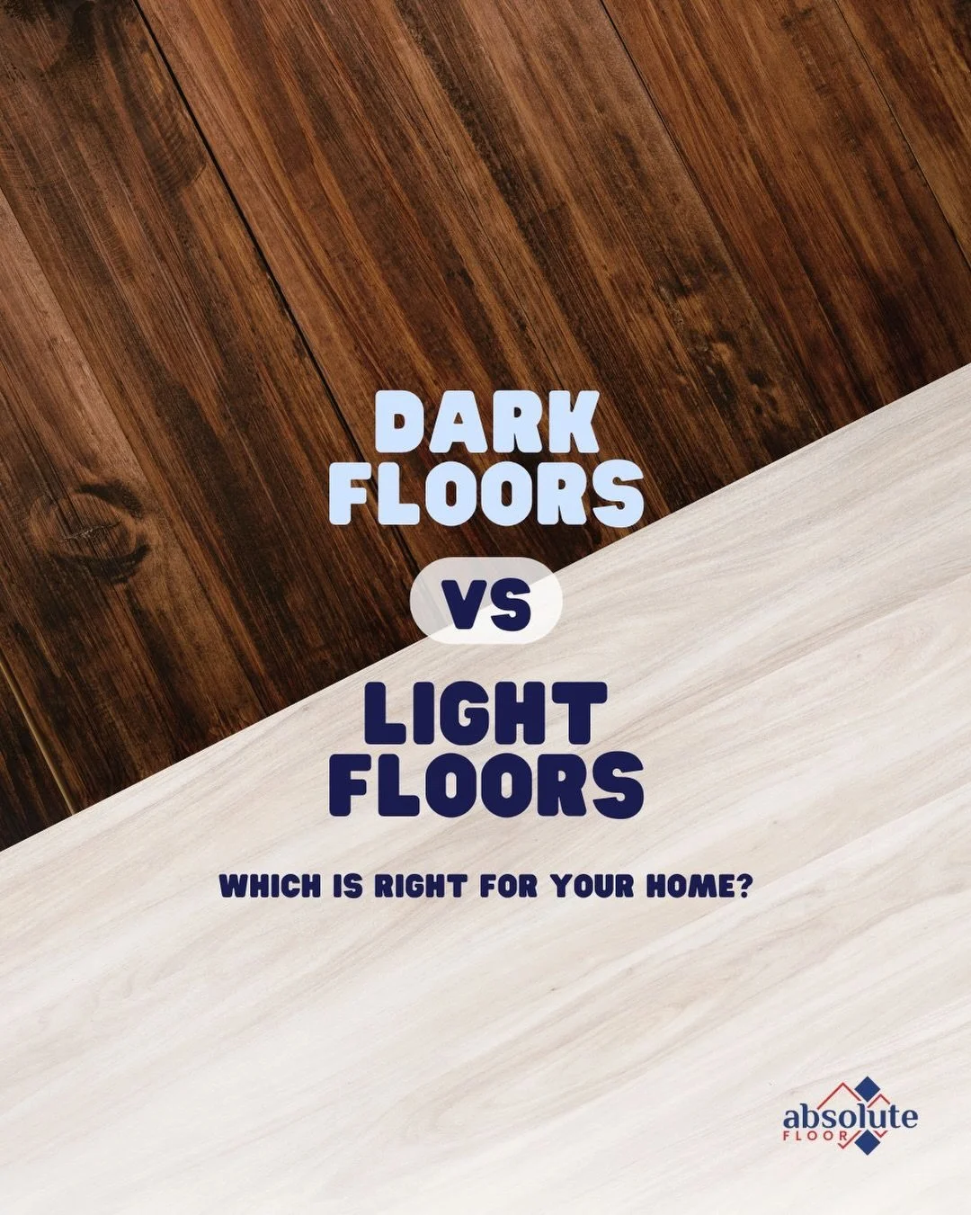 Dark floors or light floors&mdash;which would you choose? 

✨ Light floors can make a room feel brighter, larger, and more open while helping disguise everyday dust and pet hair.

🖤 Dark floors create a rich, timeless look that adds warmth and contr