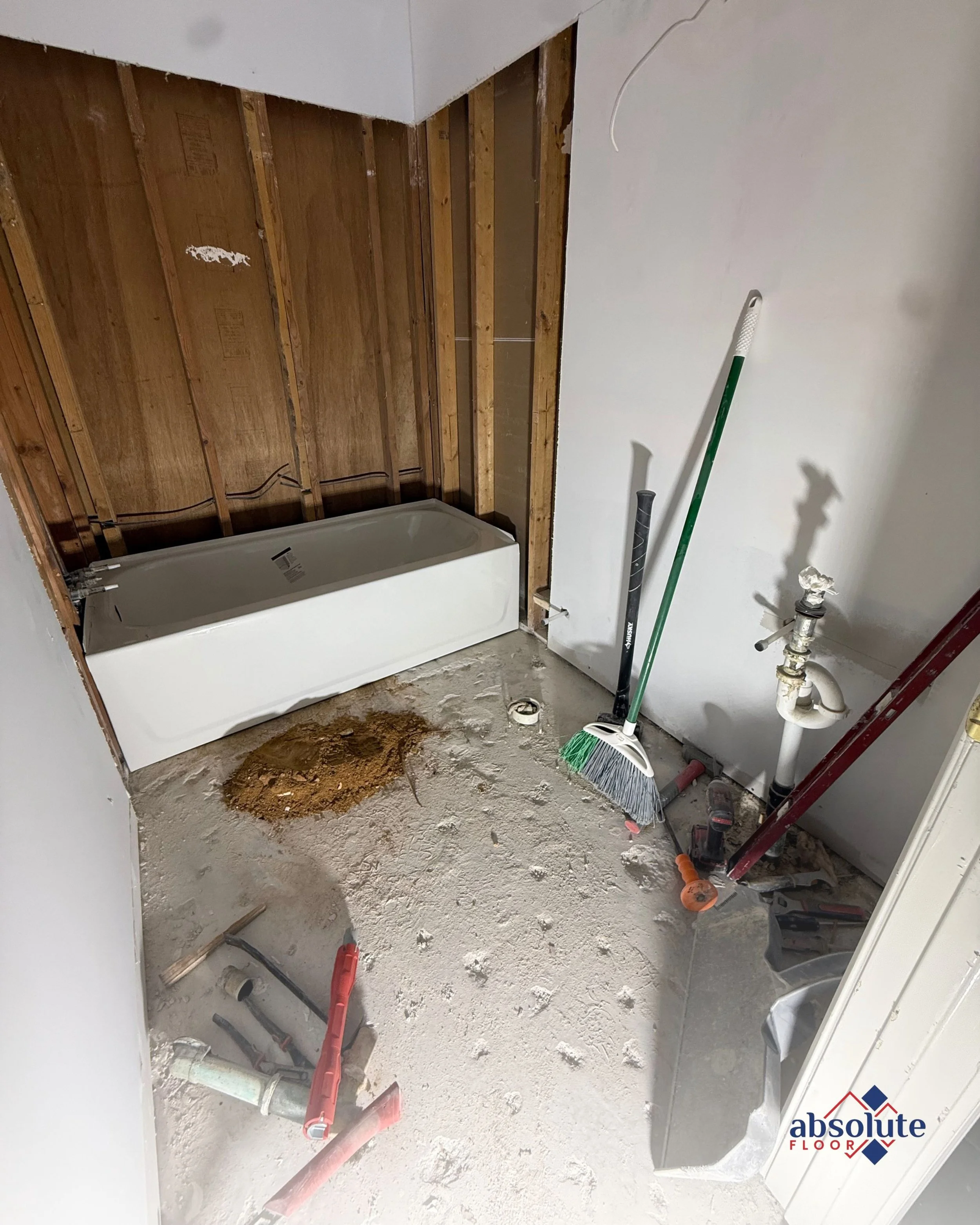 A little progress peek.

This bathroom is almost across the finish line, and the tile is already making a major difference. From bare subfloor and open walls to a bright, polished space, we love watching all the pieces come together.

The marble-look