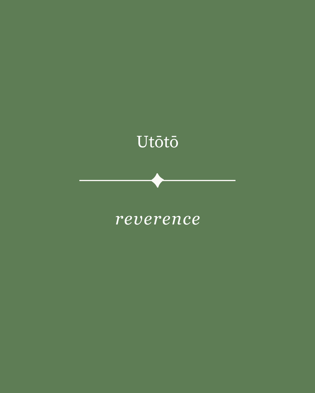Utotu — Reverence as a Living Practice
