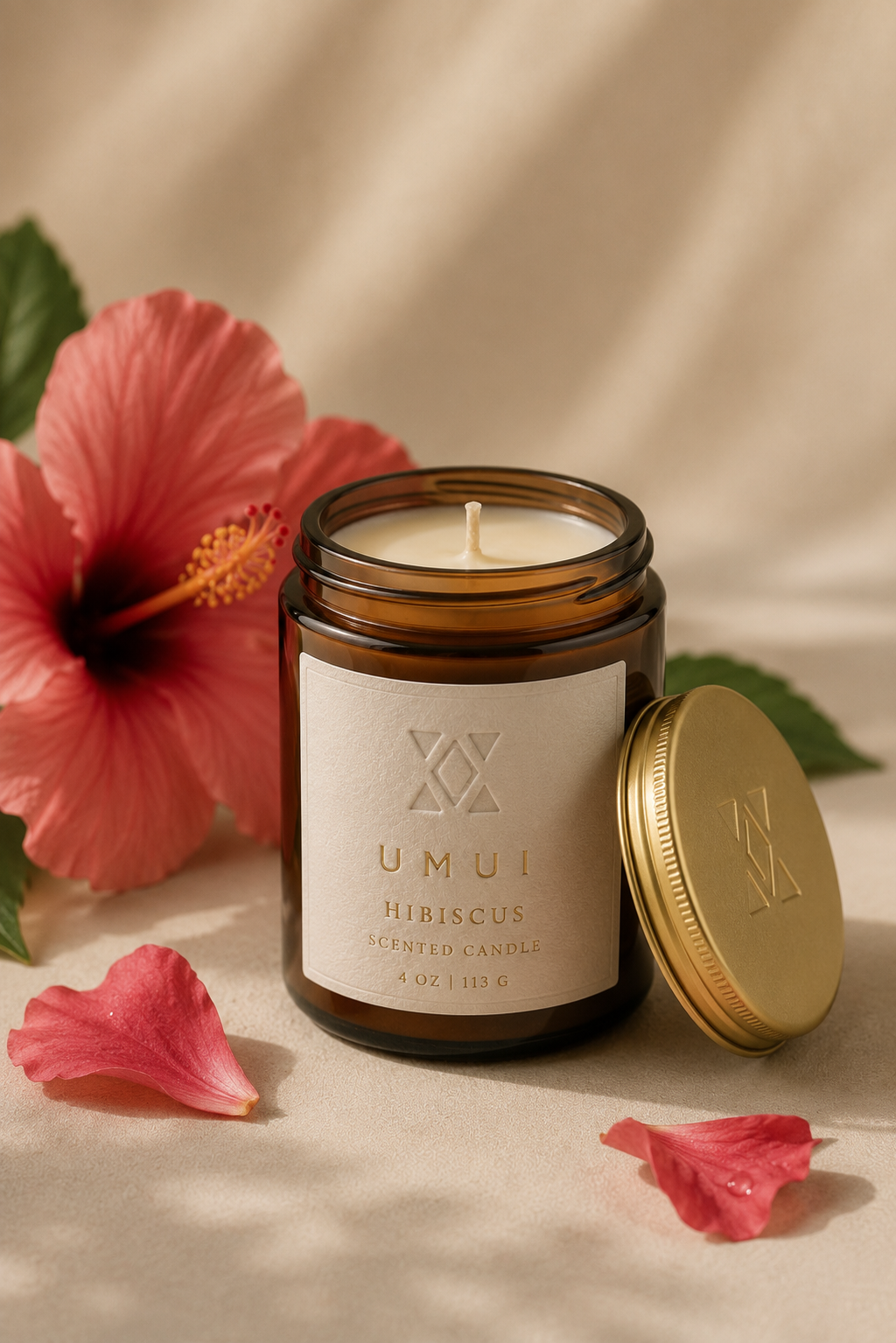 Hibiscus candle