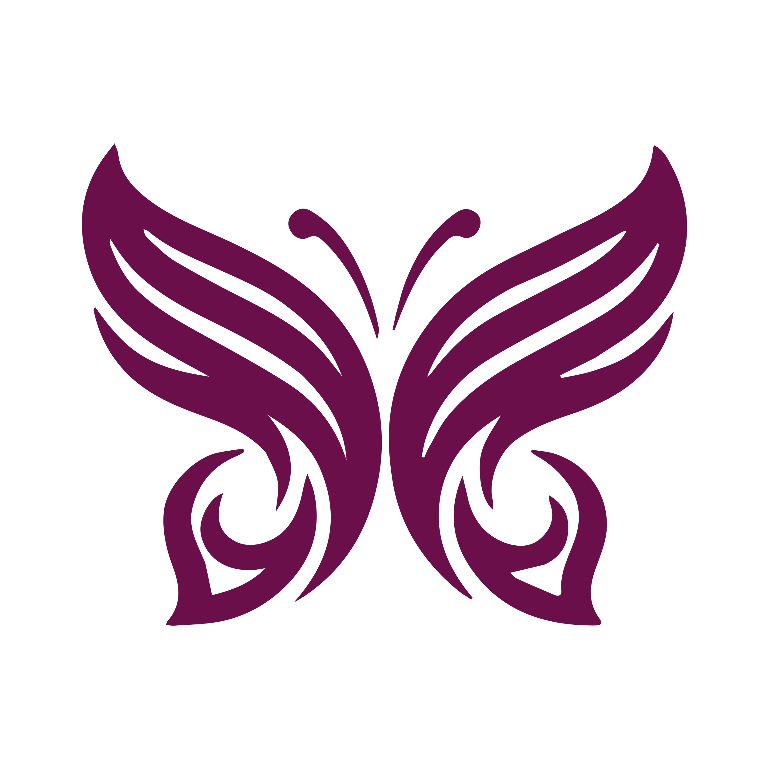 A purple and black abstract floral design on a black background.