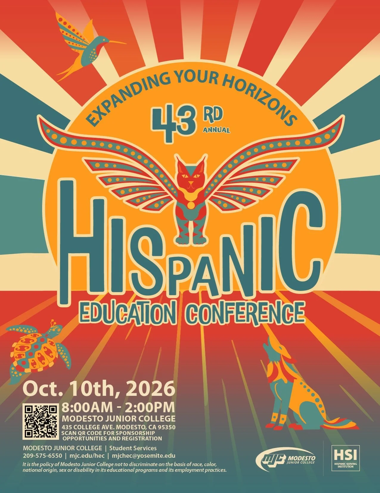 Got no plans Saturday, October 10th? We&rsquo;ve got you covered! 🎺🇲🇽

We&rsquo;re super excited to be back performing at Modesto Junior College&rsquo;s 43rd Annual Hispanic Education Conference! 🎉🎶

We&rsquo;ll be performing from 7:30 AM to 9:3