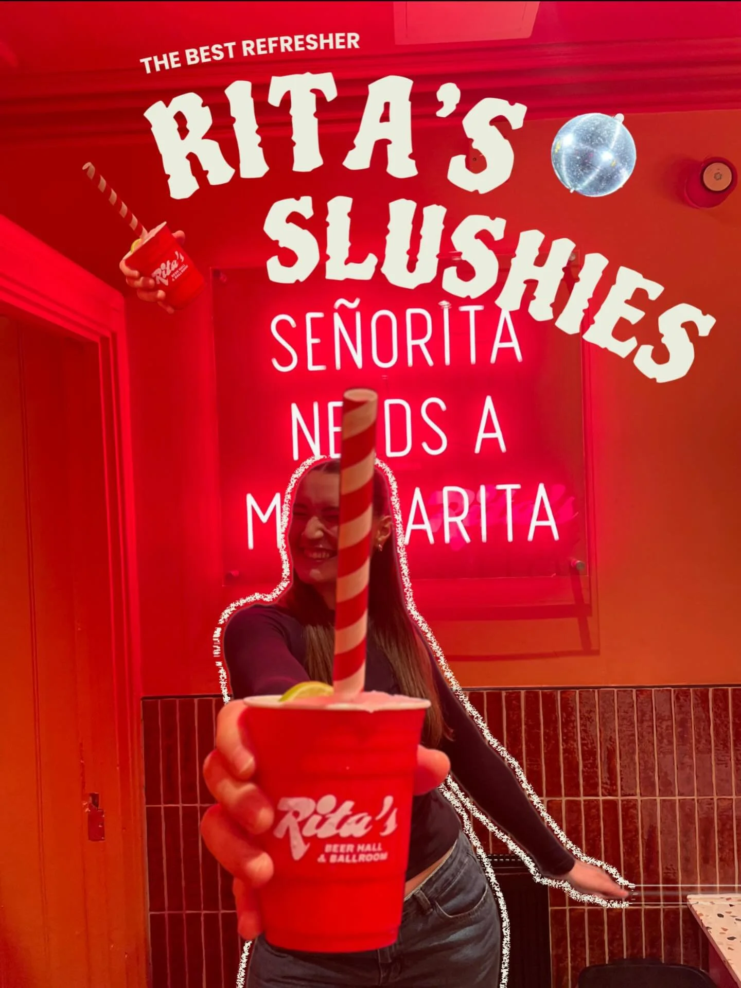 @ritasbars not only has the best mid week vibes but also the best slushies in Leeds🪩

#leeds #leedsnightlife #nightout