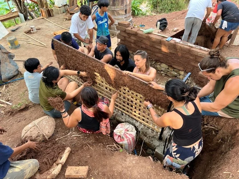 COMMUNITY BUILD: Mud Kitchen and Eco Toilet (Wattle and Daub)