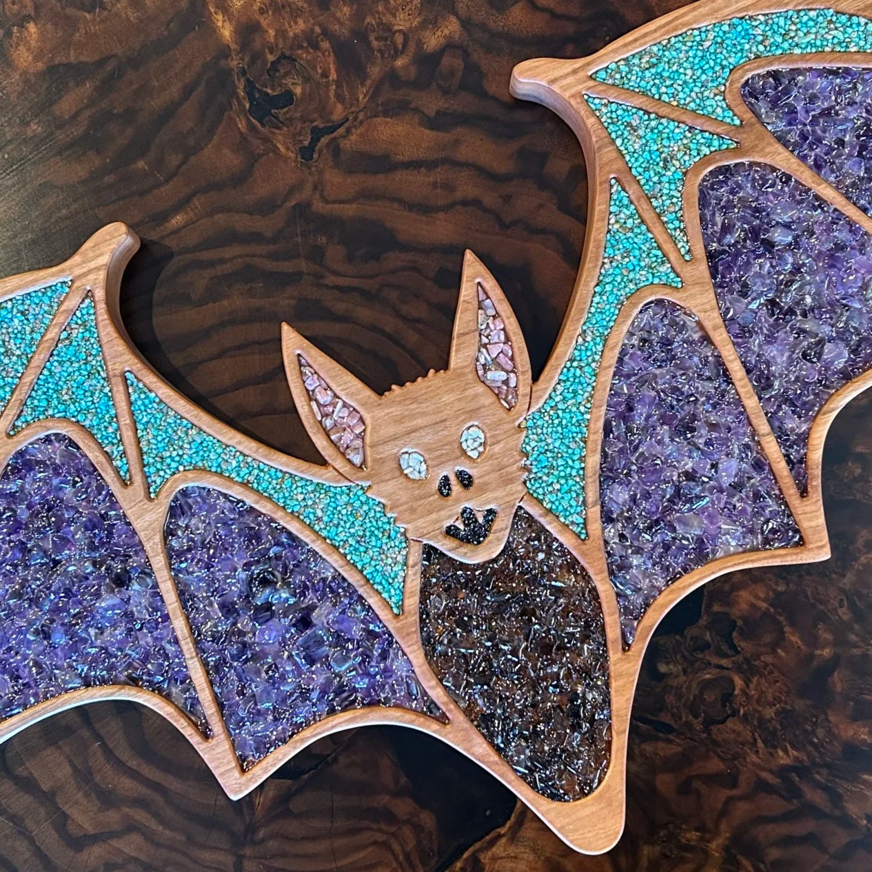 Bat with Stone Inlay