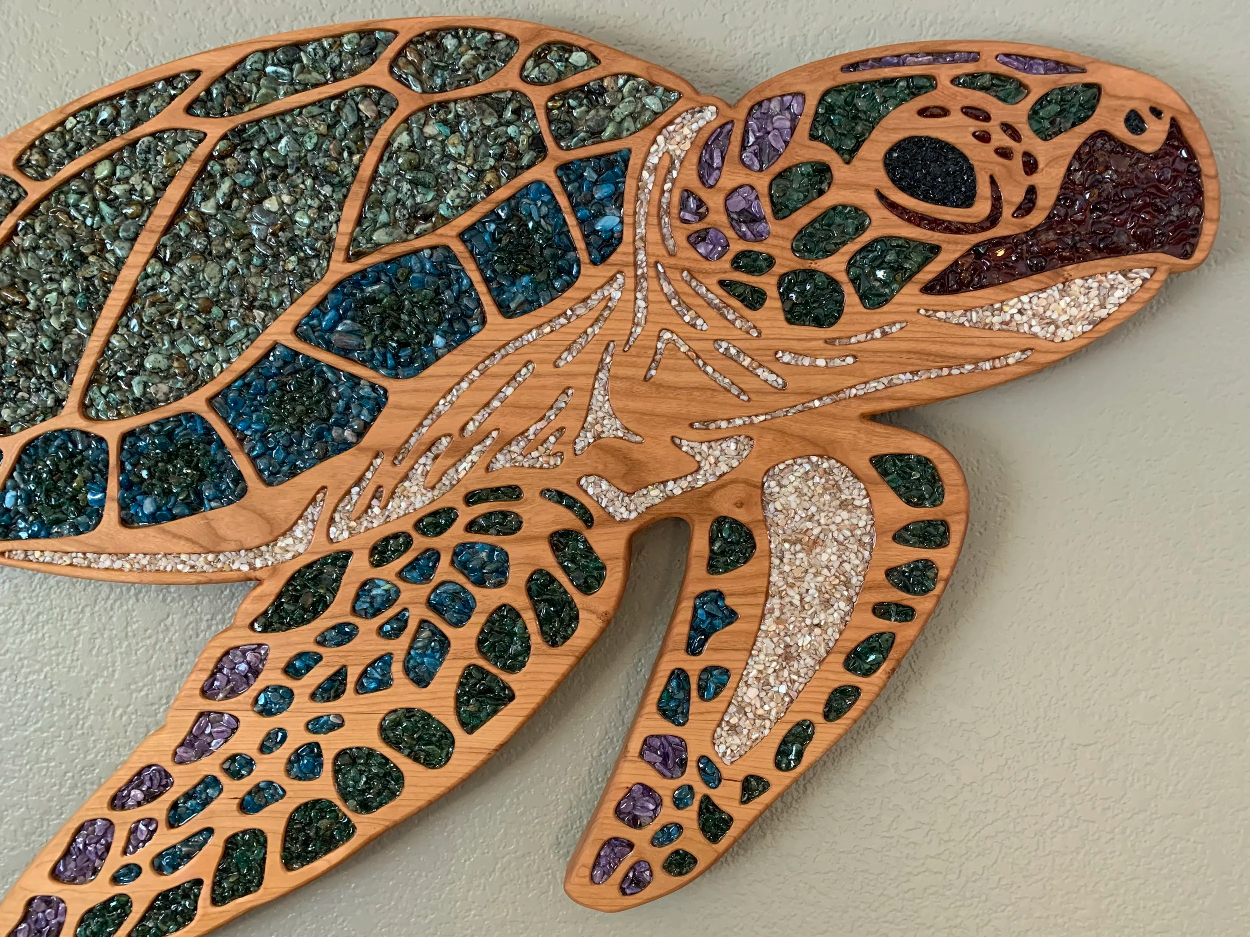 Sea Turtle with Stone Inlay