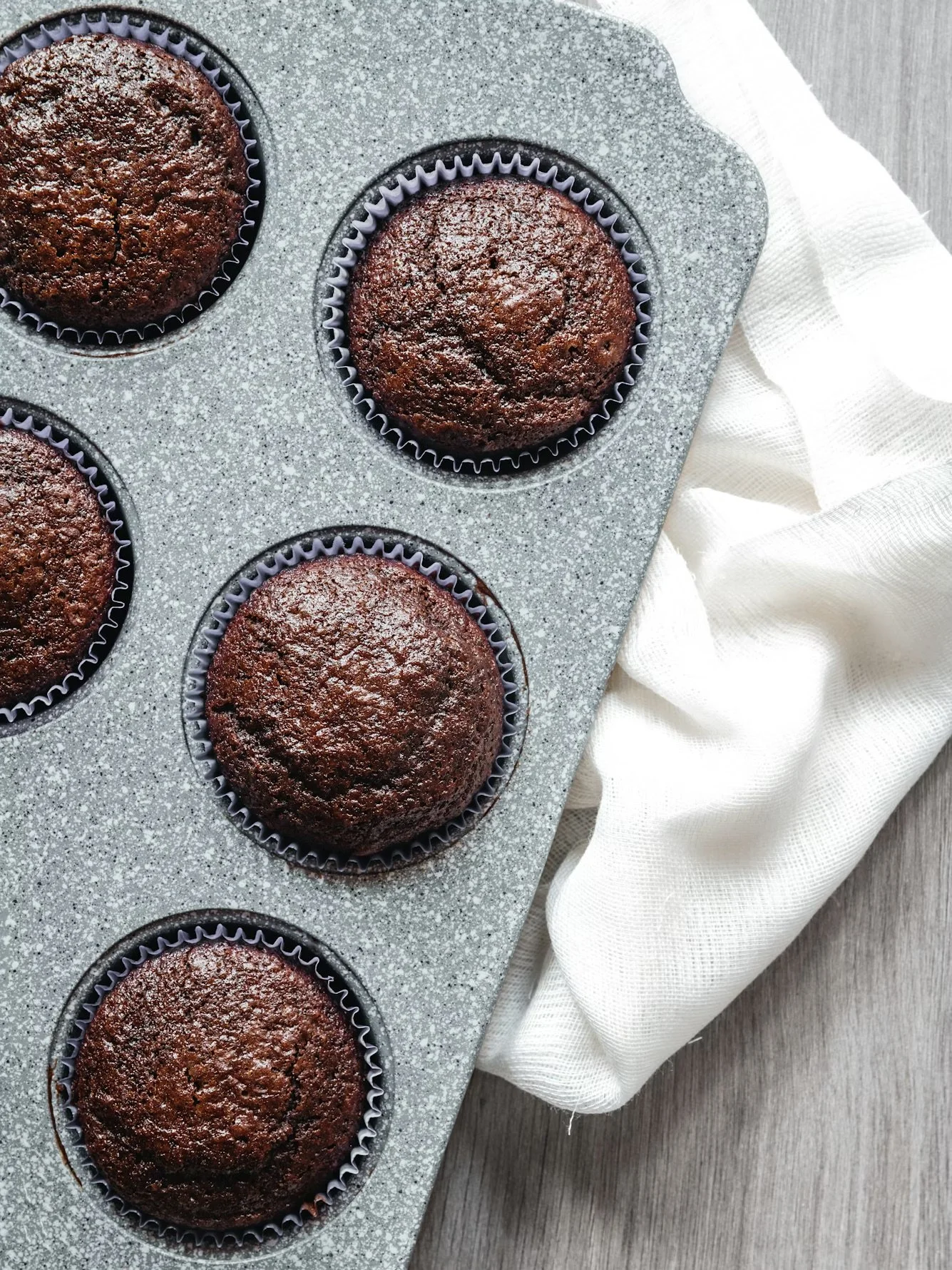 Healthier choc raspberry muffins