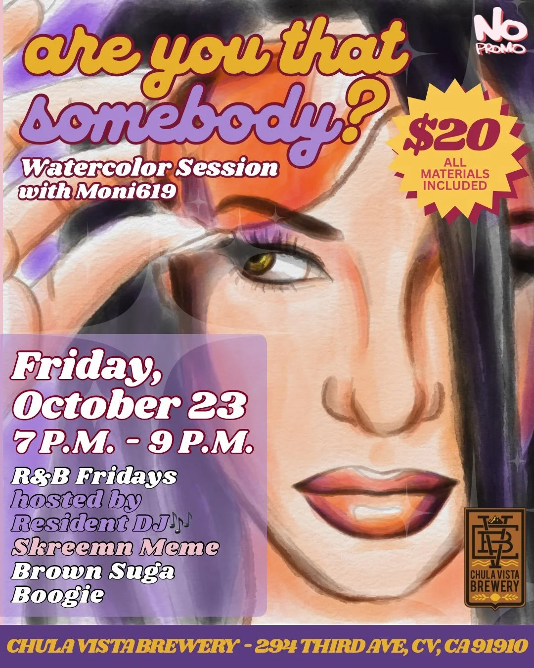 FRIDAY OCT 23 - Join us for a tribute to the baby girl herself AALIYAH during Skreemn Meme&rsquo;s R&amp;B Fridays at Chula Vista Brewing. NEW PRICE💸 Session is $20 - bring your friends and make it a party🥳🎉LINK IN BIO TO REGISTER🎟️

Brown Suga B