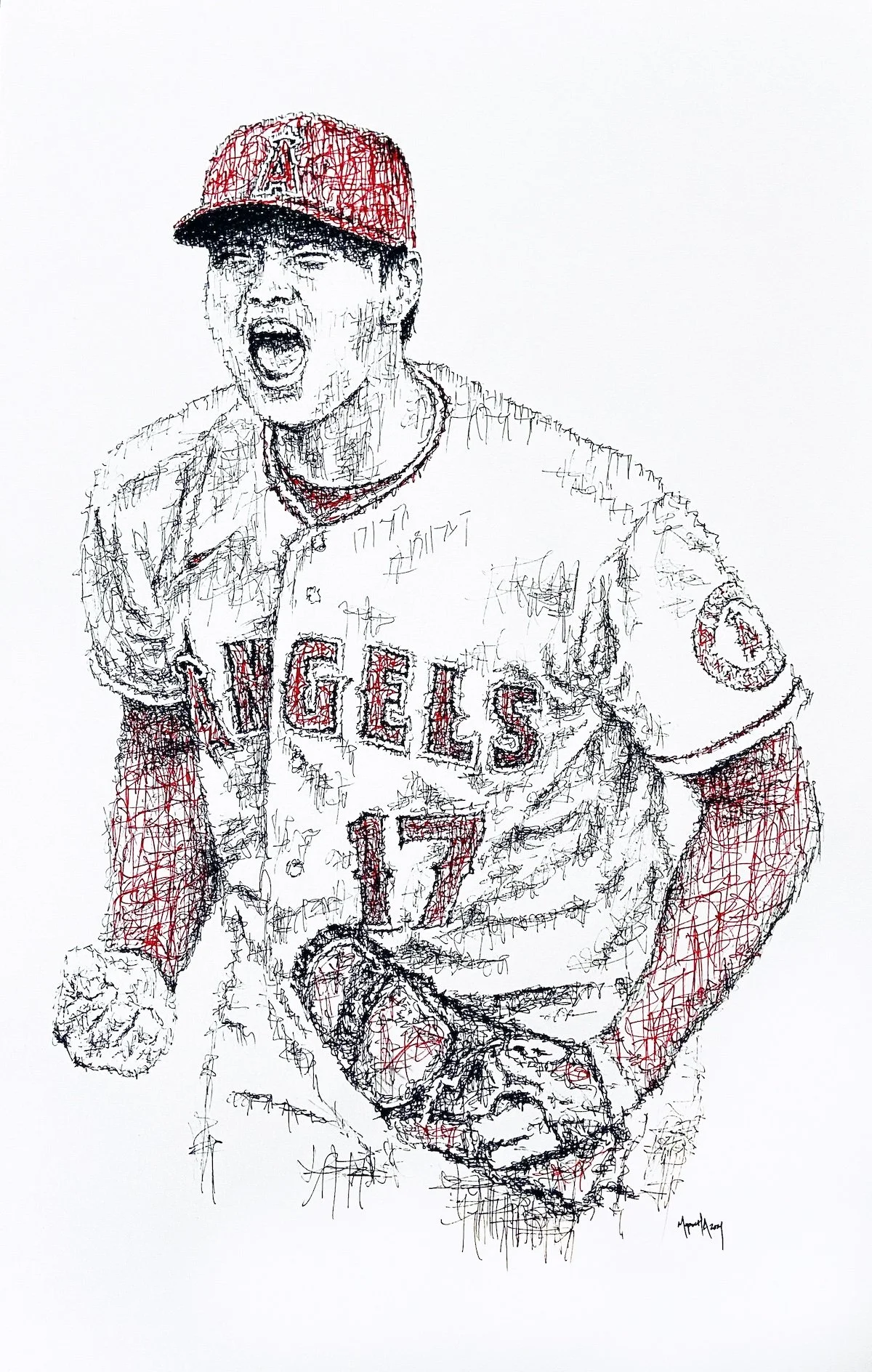 17 / otani, 2021, pen on paper