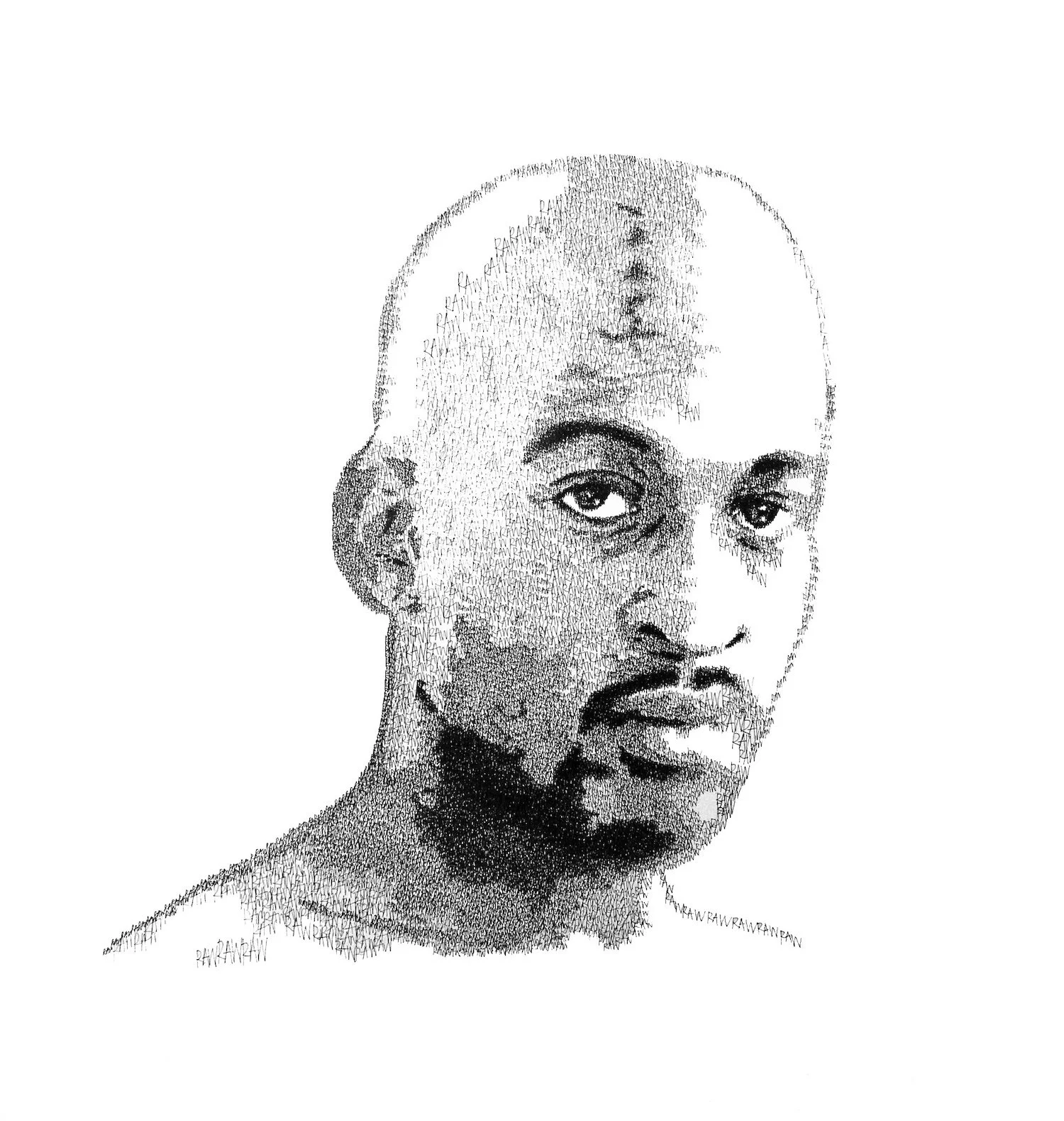 raw / rakim, 2013, pen on paper