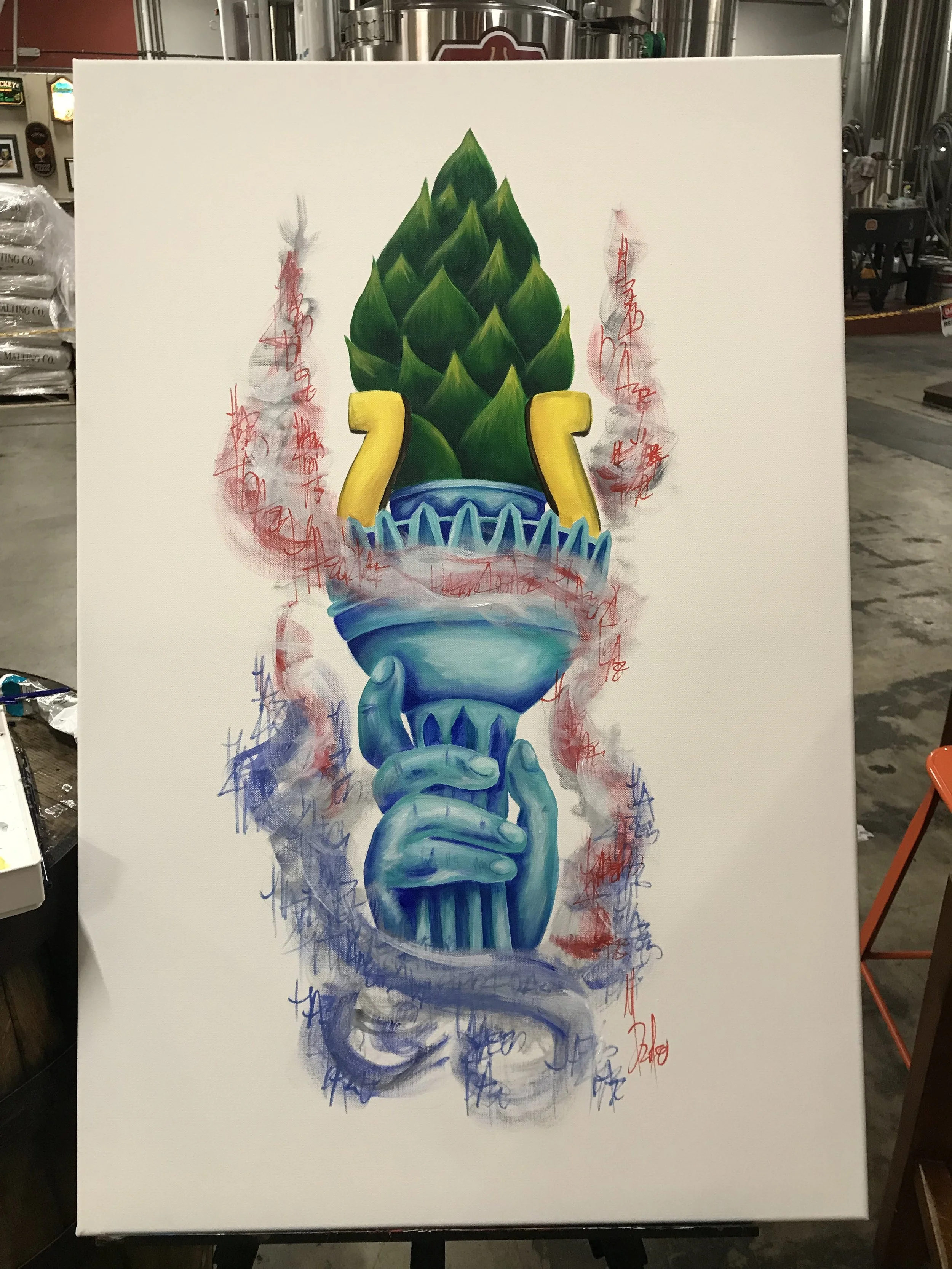 Hazy IPA Can Release Live Painting