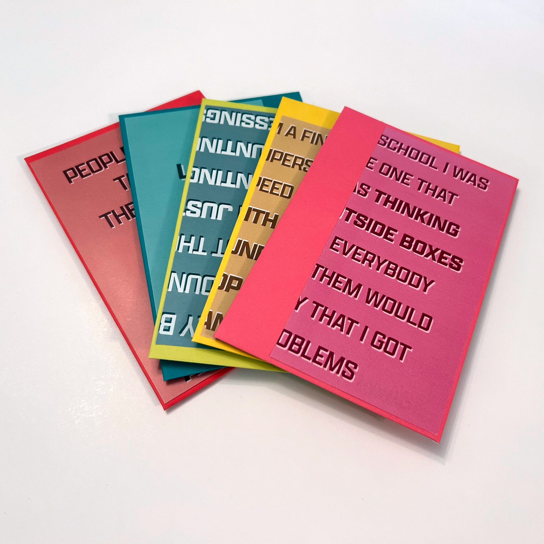 Upcycled Card Collection from Leftover Calendar Inserts