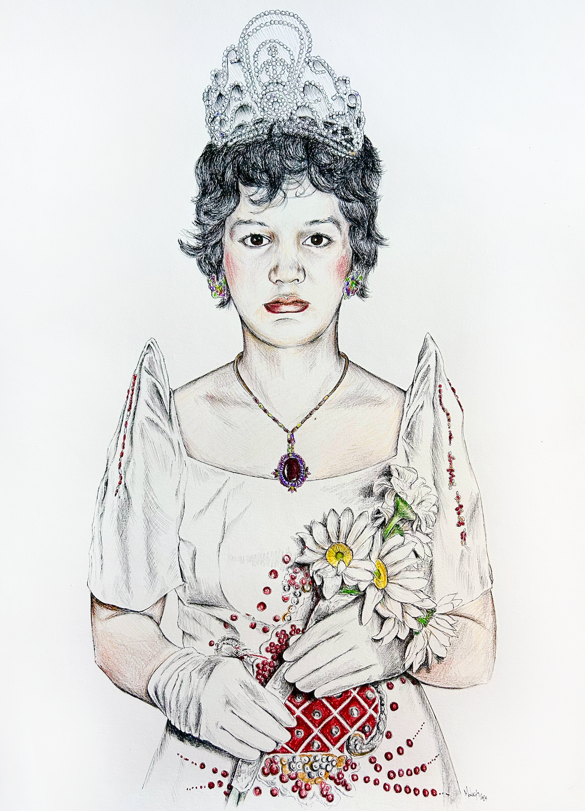 commissioned portrait, 2014, pen on paper