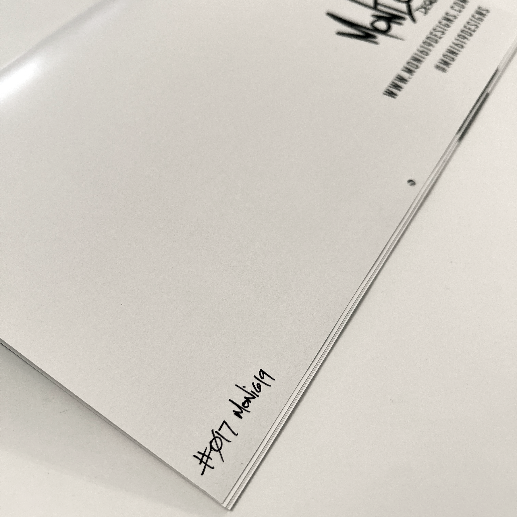 Calendar Back, Numbered and Signed