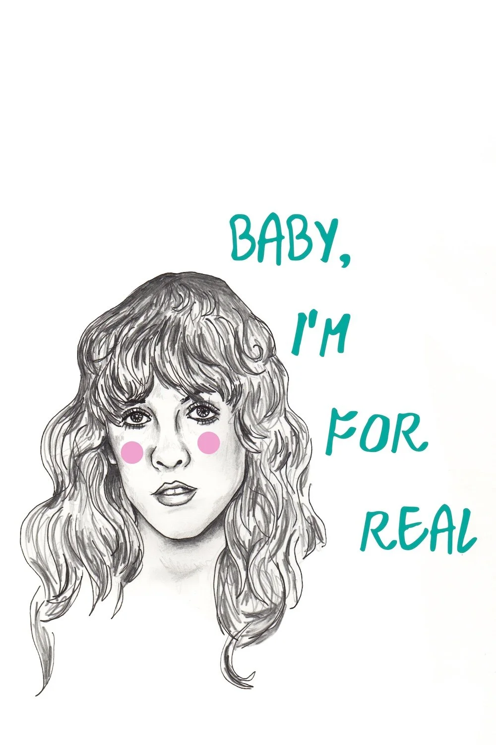 baby, i'm for real, 2016, mixed media [pencil on paper and illustrator]