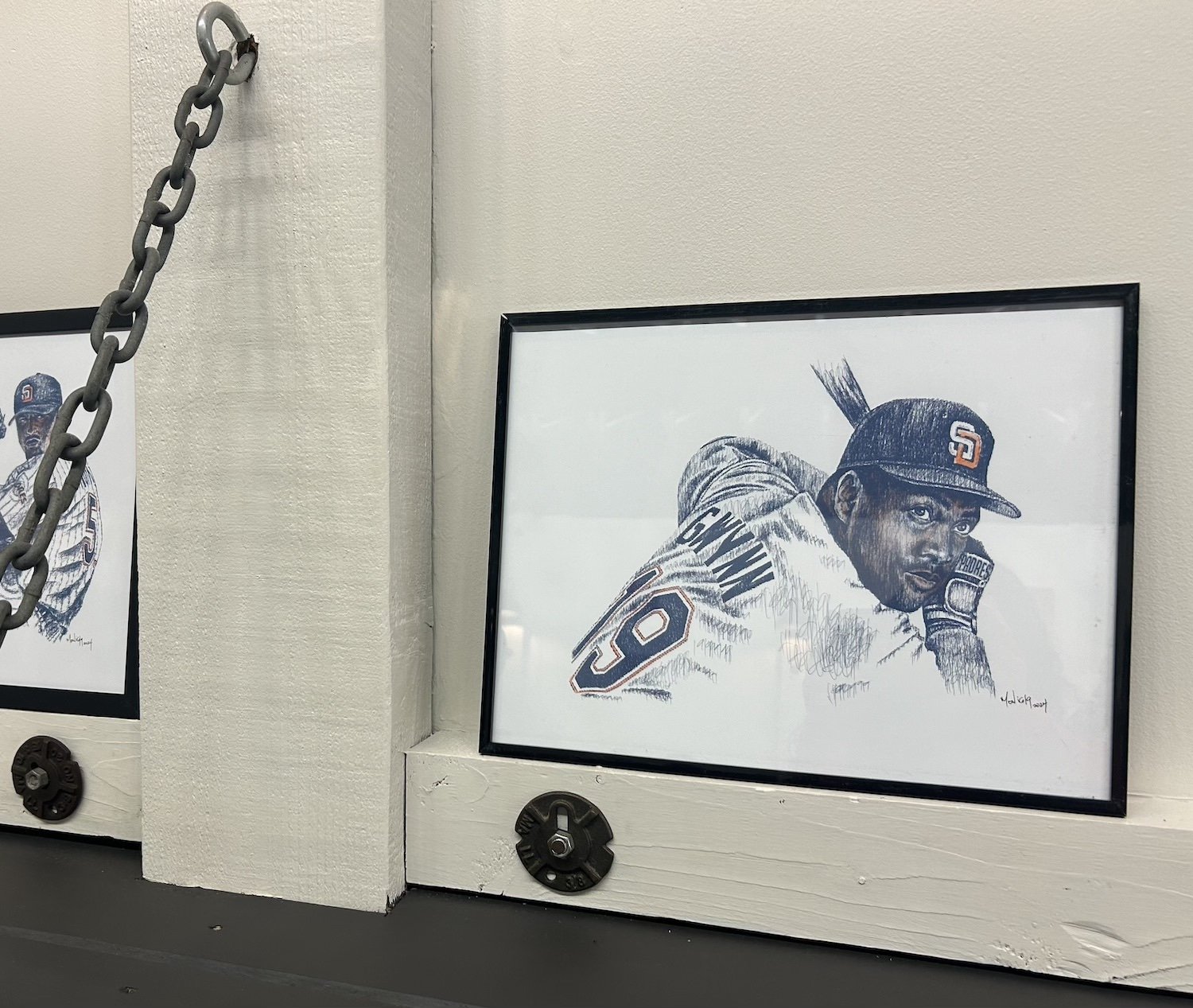 Framed Tony Gwynn print (11 in. x 18 in.)