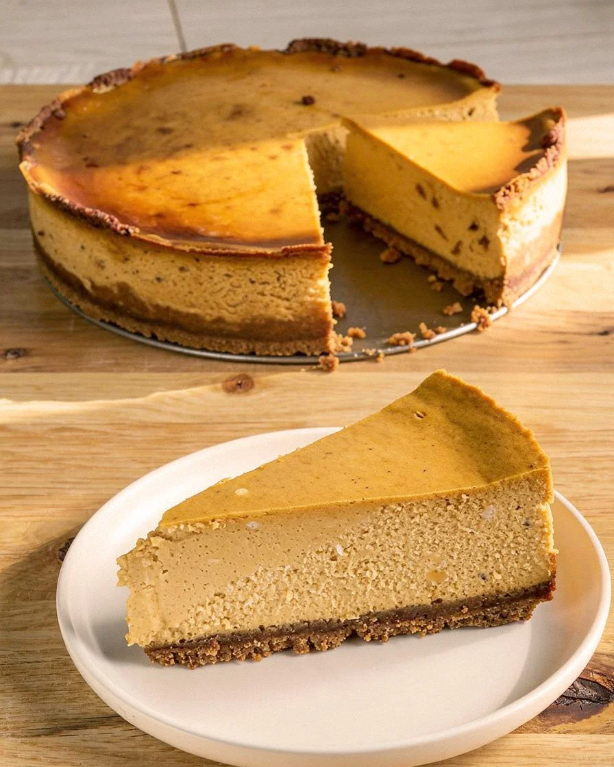 Pumpkin Cheesecake with Gingersnap Crust