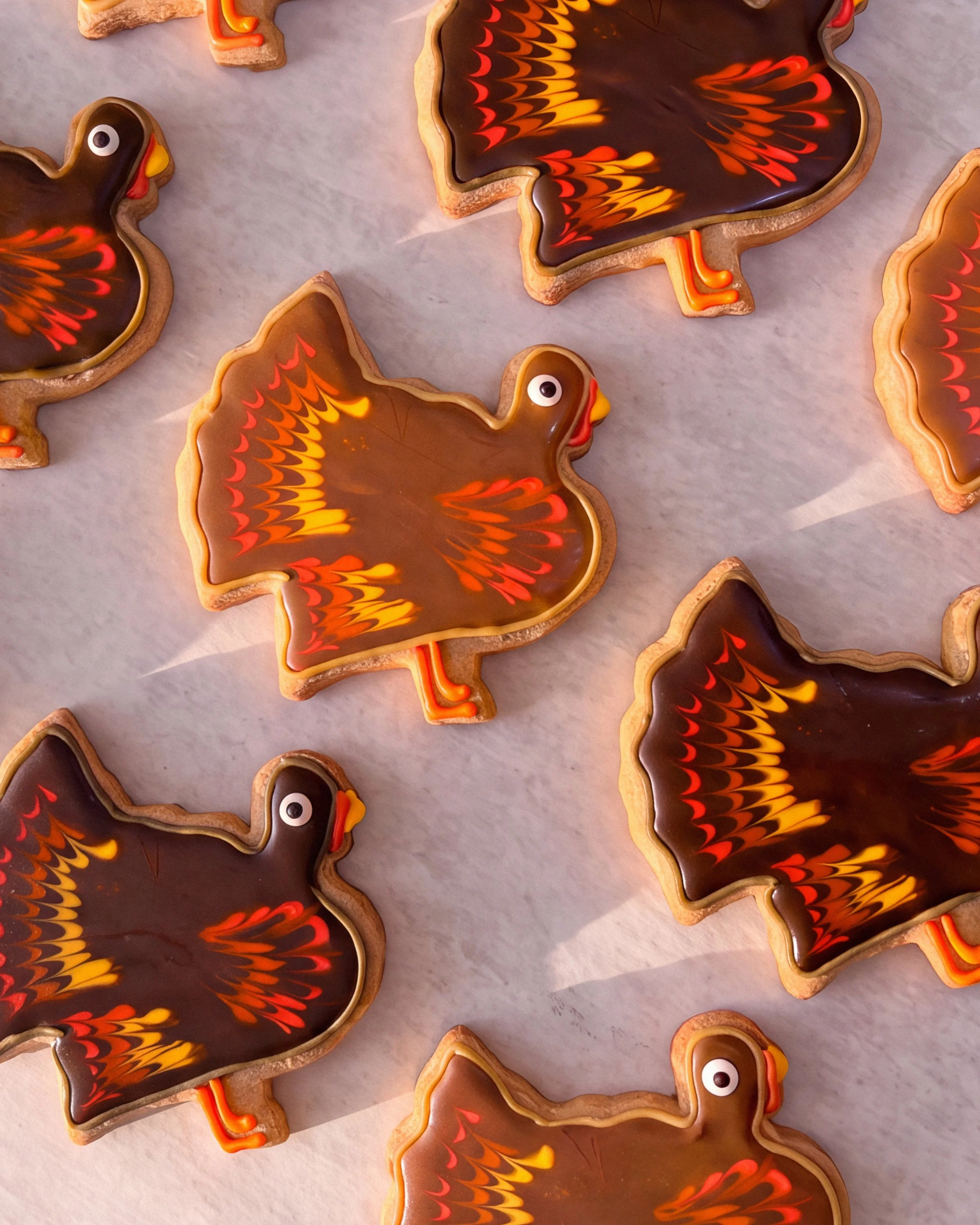 Decorated Ginger Turkey Cookie