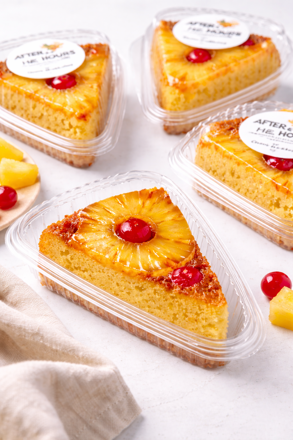 Pineapple Upside Down Cake Slice 🍍🍫