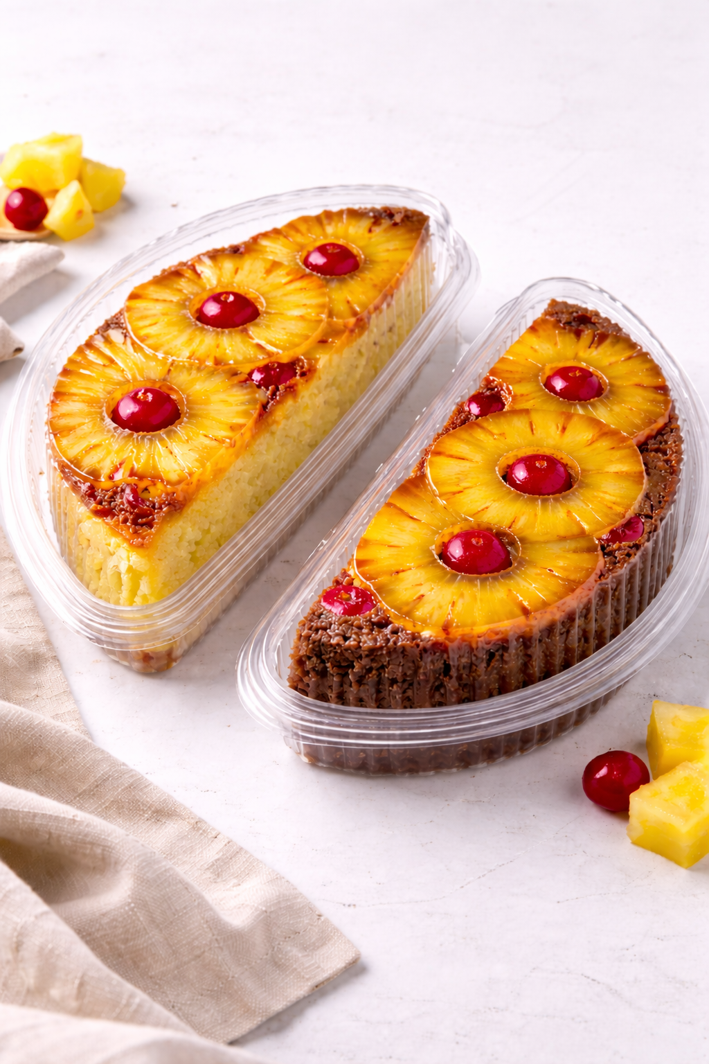 Signature Chocolate Caramelized Pineapple Upside Down Cake 🍍🍫