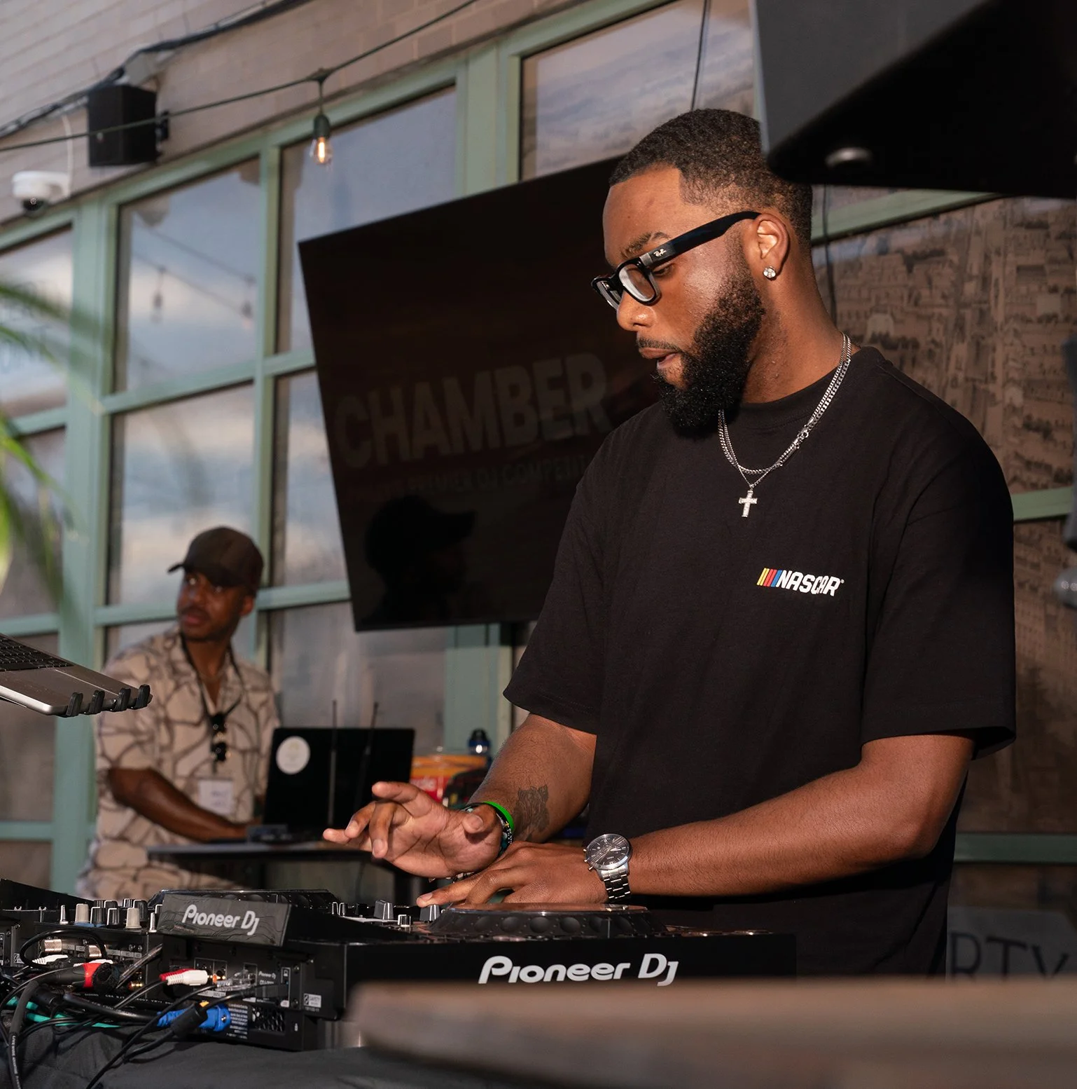 DJ Ky performing at the 2026 Chamber 215 prelims at Liberty Point