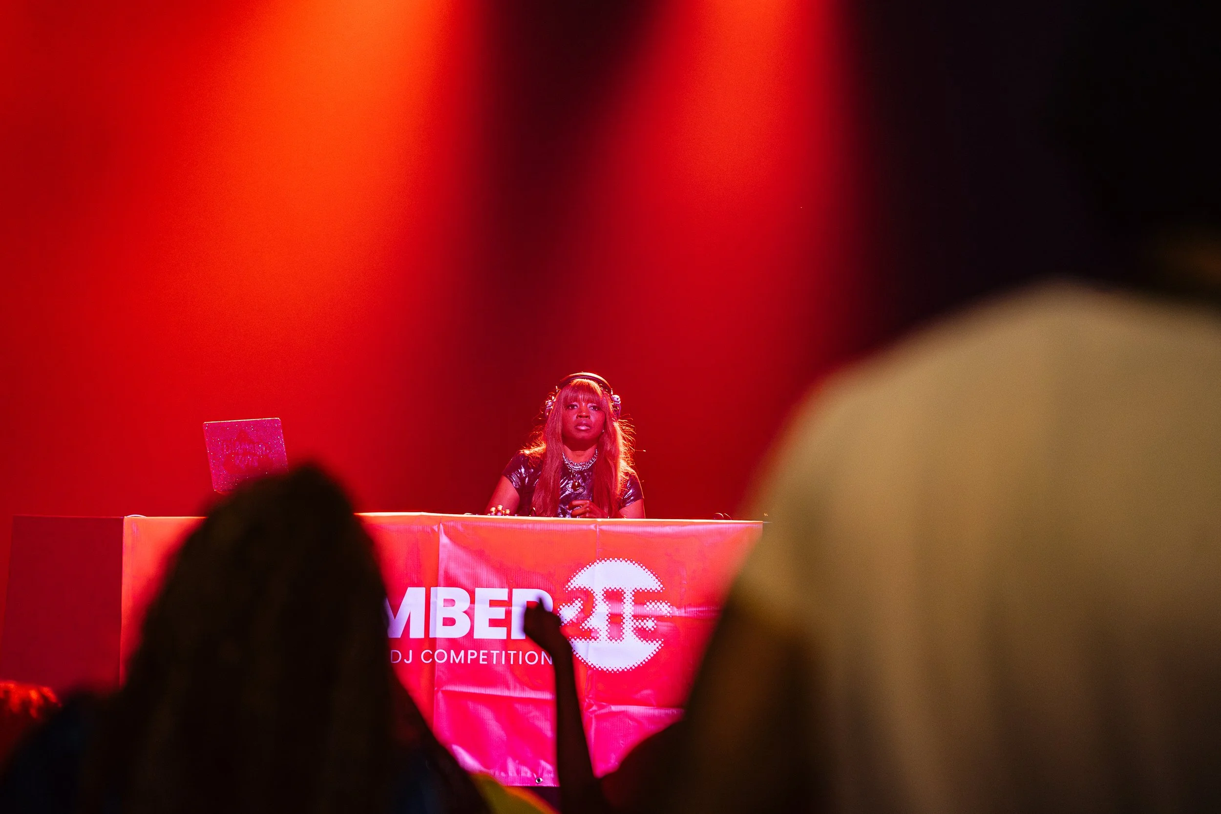 DJ Diamond Kuts performing at the 2026 Chamber 215 finale at Franklin Music Hall