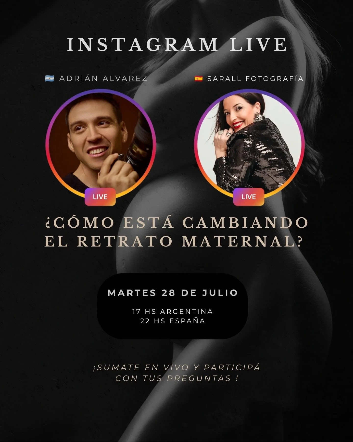 Quienes se suma hoy? Charlemos un rato sobre el retrato maternal hoy, experiencias desde 🇪🇸 &amp; 🇦🇷 

S&uacute;mate ❤️