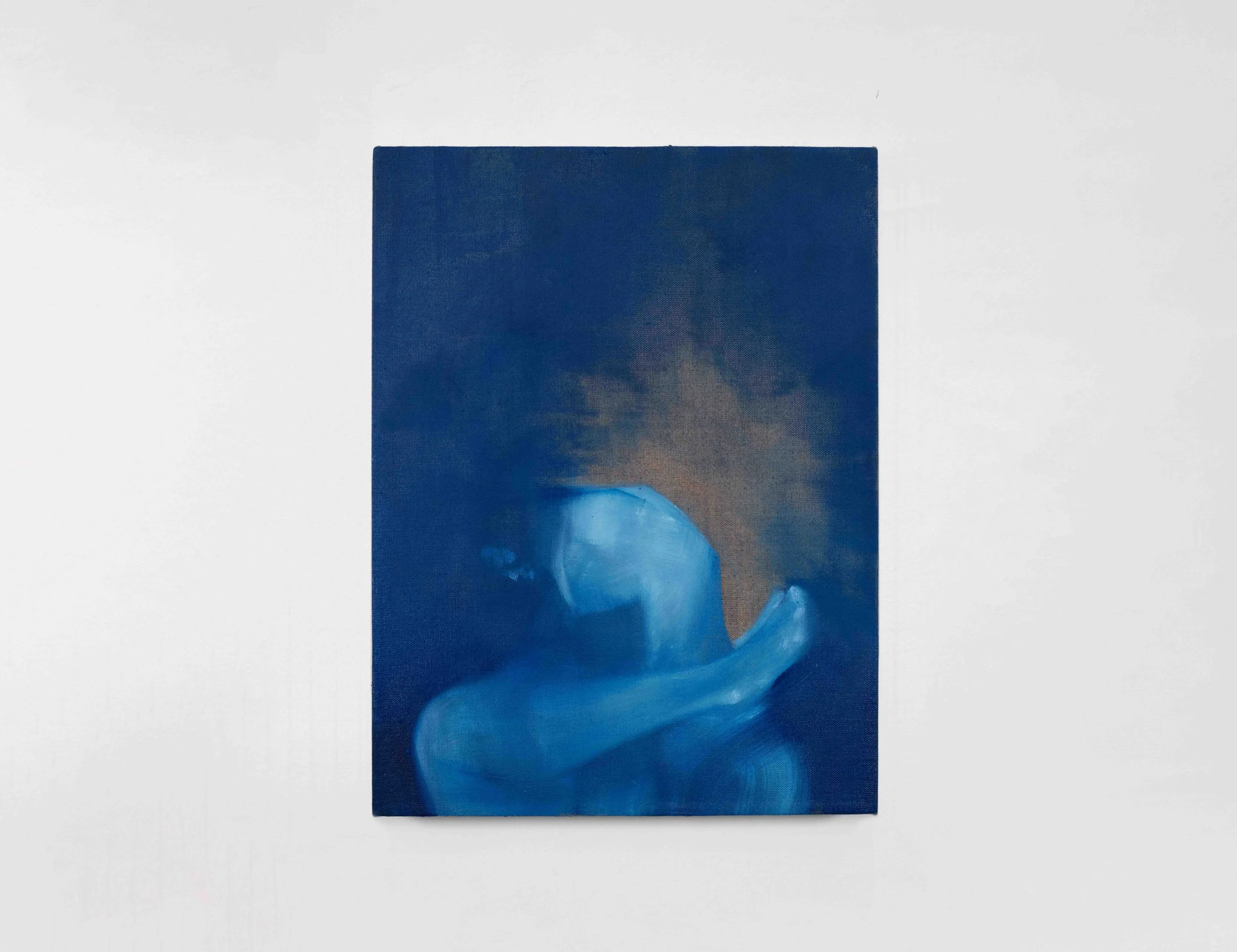 Positioning, 2026, oil on linen, 16”h x 12”w x 2”d