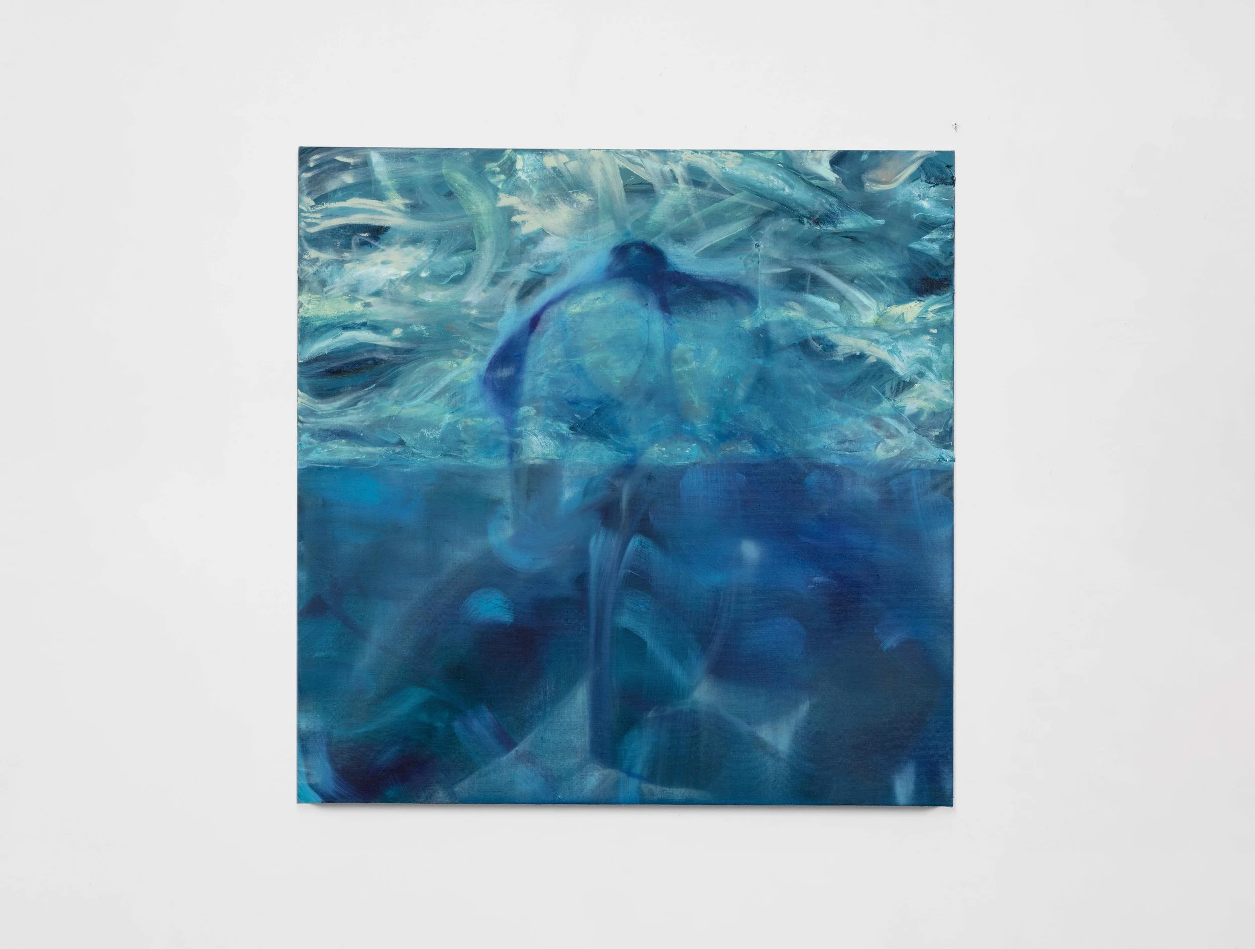 Olokun’s Bed, 2026,
oil on canvas, 30”h x 30”w x 2”d
