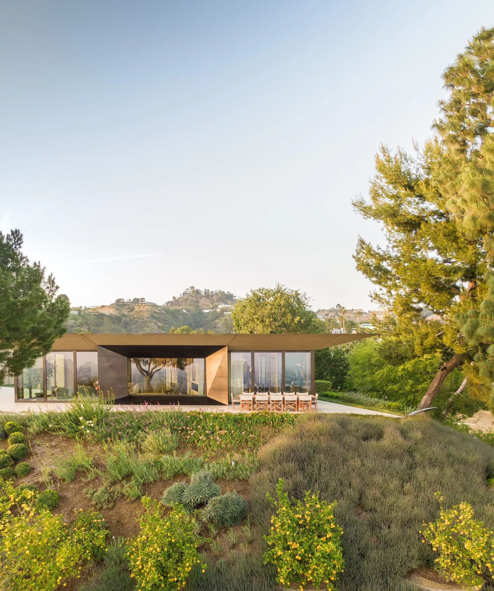 Donaldson+Partners-Facet House-Beverly Hills-Hillside Elevation-Brass-Glass.jpg