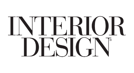 The image features the words 'INTERIOR DESIGN' in large, black, capital letters on a plain white background.