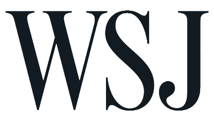 The logo of The Wall Street Journal, featuring the initials 'WSJ' in black serif font on a white background.