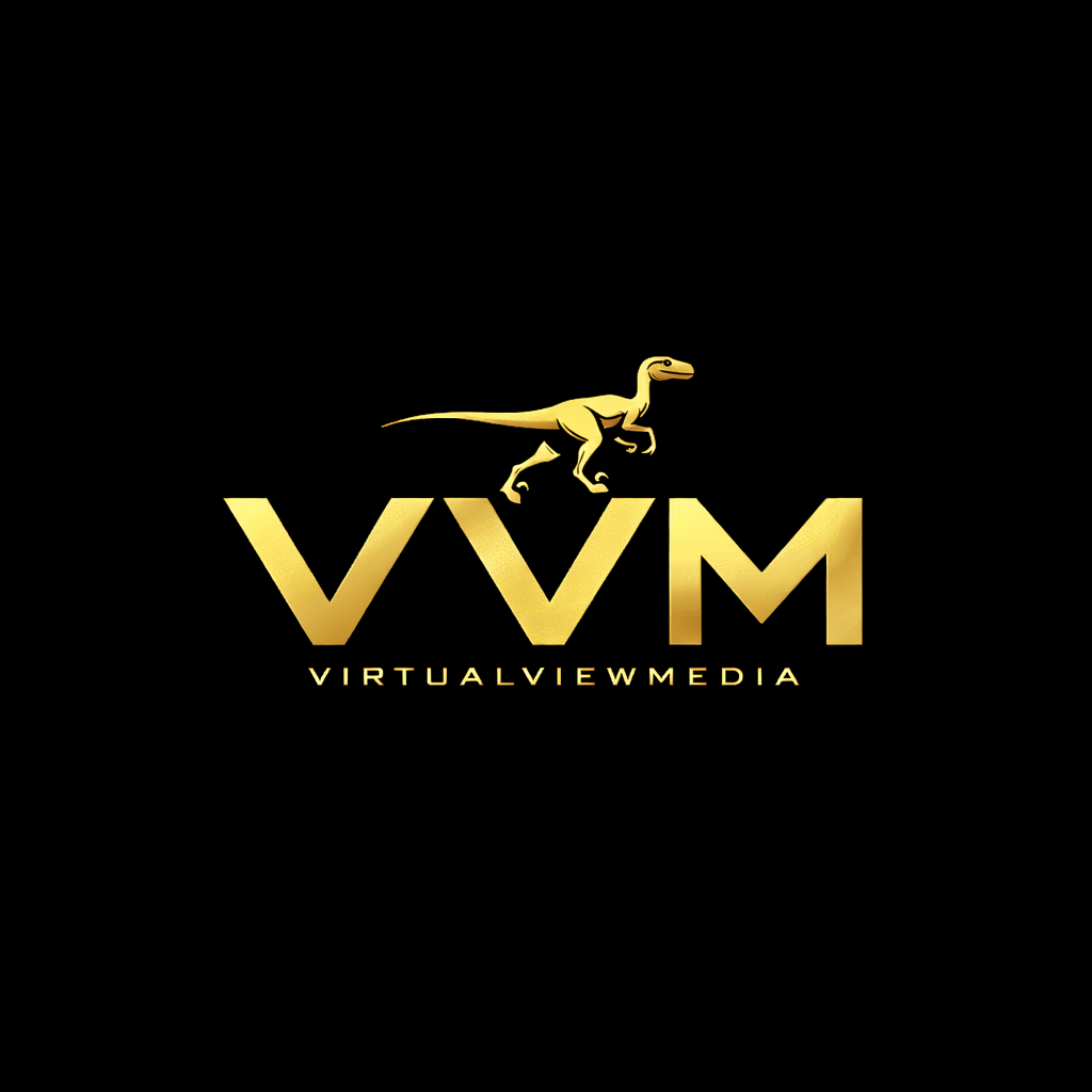 Gold on black_ VVM logo and velociraptor.png