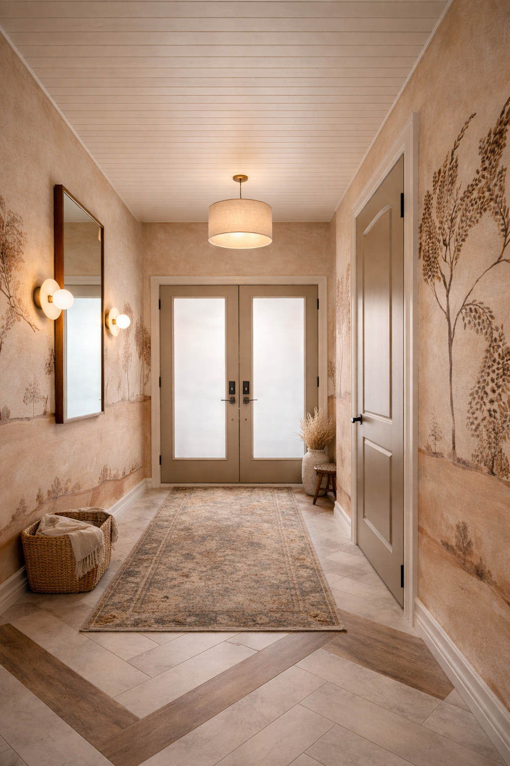 Why We Painted Floor-to-Ceiling Murals in the Briar Residence Office and Entry&nbsp;